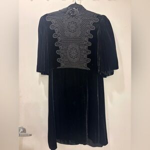 Elegant Zara Black Velvet Dress